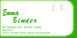 emma binder business card